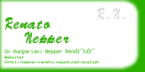 renato nepper business card